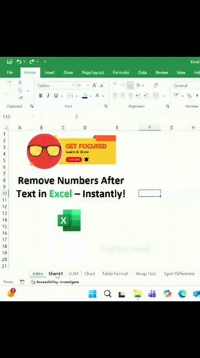🚀 Remove Numbers After Text in Excel Instantly | Easy Find & Replace Trick #excel #excelshorts