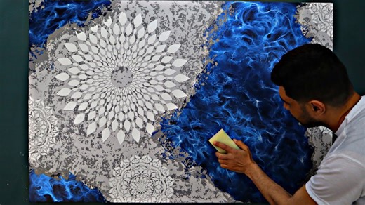 Creating striking textured wall art: Step-by-step mixed media tutorial