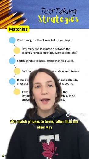 Test Taking Strategies 📝 Matching #exams #tests #studytips #testtips