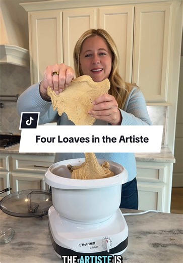 Power that keeps up with real bread baking 🍞✨ The NutriMill Artiste can handle up to 8 lbs of dough — compact, capable, and family-kitchen friendly. 🔗 Linked in my bio Use code MADISON for $20 off #nutrimill #freshlymilledflour #breadbaking #fromscratchkitchen @NutriMill