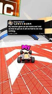 My teacher gave us our exam and told us that to get an A all we had to do was nothing.