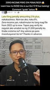 2K reactions · 613 shares | Zero income pero 31k penalties?! Learn how to avoid this! Comment “guide” para ma-send ko sayo yung details ng tax filing and bookkeeping tutorial. #BIRPenalty #OnlineSellerPH #TaxFilingGuide | EC TAXPH | Facebook
