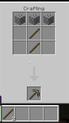 how to make stone pickaxe in Minecraft
