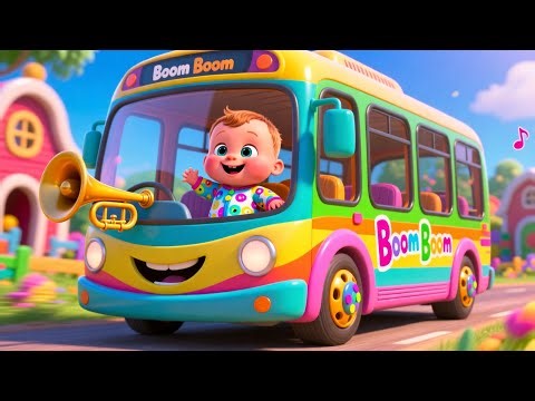 Boom Boom Farm Bus Fun 🚌🌾 Fun Farm Adventure Song for Kids | Learn Numbers, Animals, and Colors