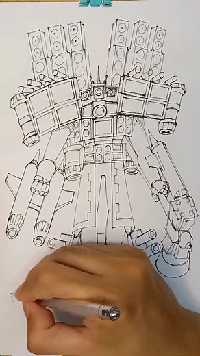Drawing TitanCamaraman, Titan TVman, and Titan Speakerman Tutorial