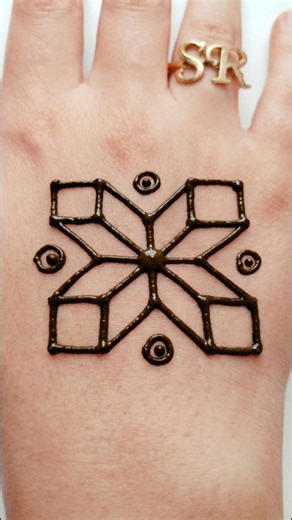 Simple Easy Arabic trick mehndi design #shorts #youtubeshorts #henna