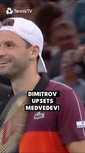 Perseverance 😤 On his *seventh* match point, Dimitrov closes out a thriller vs Medvedev! | Tennis TV