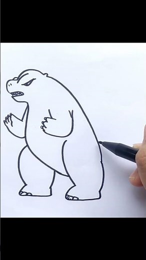 How to draw Godzilla