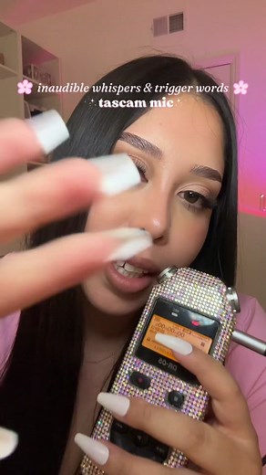 Breathy Clicky Whispering ASMR with TASCAM Mic | Inaudible Trigger Words