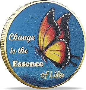 Amazon.com: Butterfly Sobriety Chip AA NA Medallion Change is The Essence of Life Recovery Coin for Women Men Addiction Recovery : Office Products