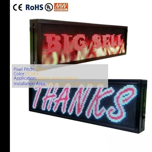 Programmable Car Rear LED Window Display Signs P10 Full Color With WIFI Control
