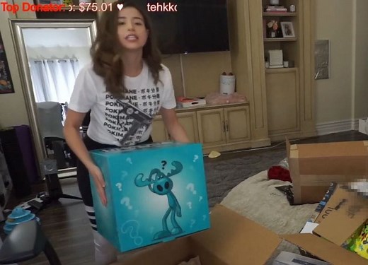 Pokimane forgets about mirror during unboxing stream, promptly flips it after chat gets lewd