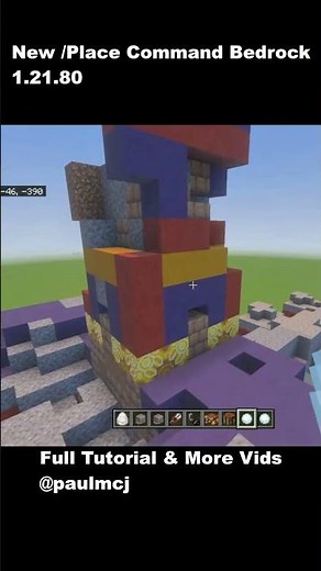 How to use the new /Place Command in Bedrock 1.21.81/82