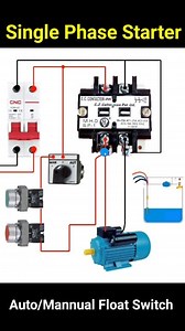 53K views · 781 reactions | Float Switch Auto mannual connection with single phase starter| Float Switch Wiring with 2 pole Contactor . . . . . #starter #motor #floatswitch #wiring | SN Technical | Facebook