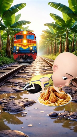 bocil hampir di tabrak kereta api #shorts #short #animasi #kartun