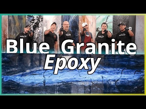 Making Blue Granite Epoxy with Special Guests | Stone Coat Countertops