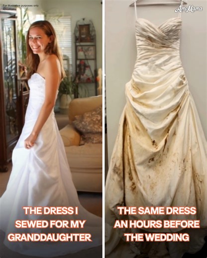 A FEW HOURS before the ceremony, someone ruined my granddaughter's wedding dress! I'm 72 (F). My life turned upside down 20 years ago when my daughter and her husband died in a car accident. Suddenly, I was left to raise my six-year-old granddaughter, Emily. It wasn't easy, but every time she whispered, "I love you, Grandma," I found the strength to keep going. Years later, when she got engaged, I dreamed of making her day perfect. She searched for a wedding dress, but everything was either too 