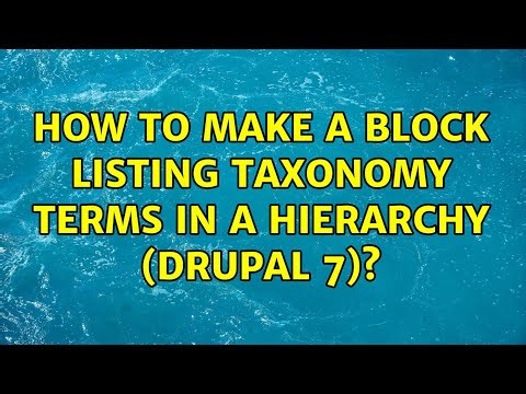 How to make a block listing taxonomy terms in a hierarchy (Drupal 7)?