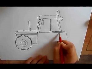 How to draw tractor fast drawing