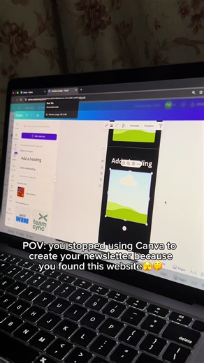 Stopped designing on Canva the moment I learned Grape Studio can build a full newsletter in under 15 minutes. Wild. #WebDesign #NoCode #FrontendDev #WebBuilder #grapesstudio