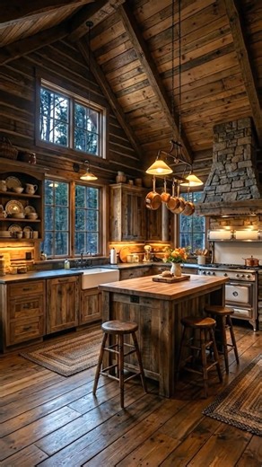 Through quiet pines, a rustic winter cabin waits, reminding you that retreat is not escape but return. Inside, timber walls, firelight, and stillness offer something rare: space to rest deeply and feel whole again. This log cabin sanctuary gives you warmth, reflection, and peace without asking anything in return, just your presence. Would you stay for a week or forever? #cabinjourney #relax #mountainlife #winterwonderland #wintervibes #cozyhome | Cabin Journey