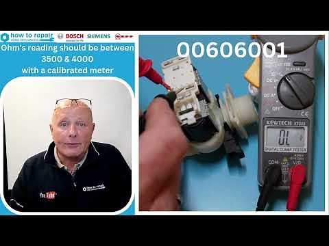 Washing machine water valve 00606001 F17 error code fault, Bosch Neff and Siemens diagnosing faults