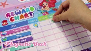 Reward Chart for Kids, Mermaid Behavior Chart for Kids at Home with 52 Chore Charts, 120 Magnetic Star Stickers Responsibility Chart for Toddlers Potty Training