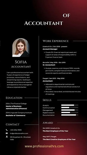 Sample Resume of Accountant ||How to create Resume ||#resume #accountantresume #cv