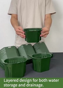 ZIAERKOR Self Watering Wall Mounted Vertical Planter, 36 Pots Wall Planter Indoor Vertical Living Green Plant Wall Easy Installation (Green with Timing System)