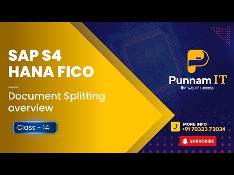 SAP S4 HANA FICO CLASS 14 || SAP S4 HANA Document Splitting