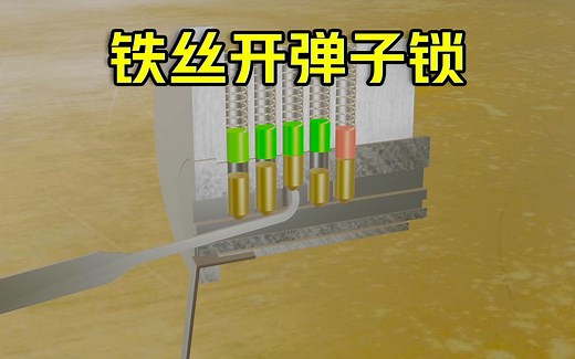 铁丝如何解开弹子锁？