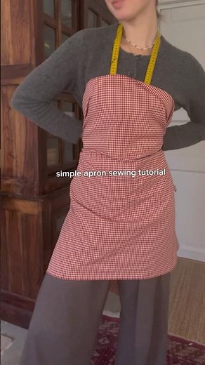 Simple but cute apron sewing tutorial💌🍪