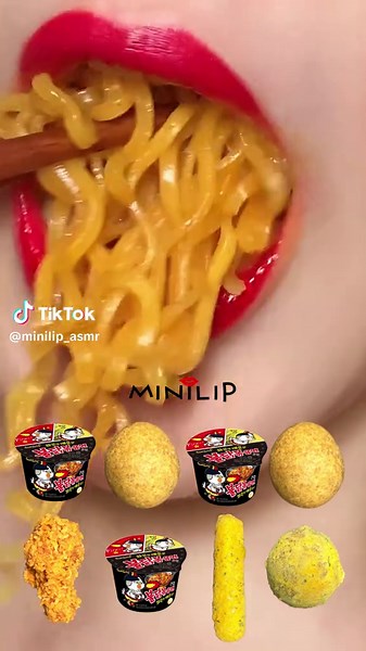 ASMR Buldak Noodles and Cheese Balls Eating