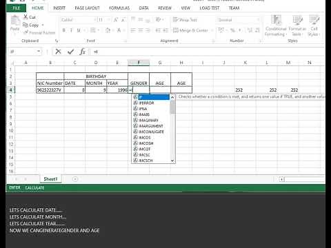 Calculate birthday using Identity card number in Excel sheet part-2