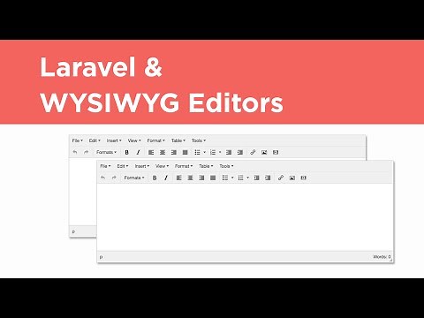 Laravel Tutorial - WYSIWYG Editor Integration (TinyMCE)
