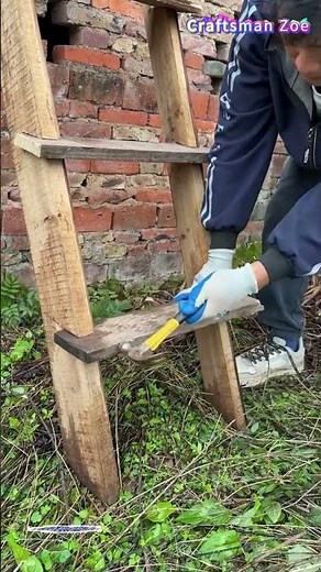 Handcrafted Wooden Ladder! Step by Step Traditional Woodworking Process