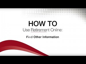How to Use Retirement Online: Find Other Information