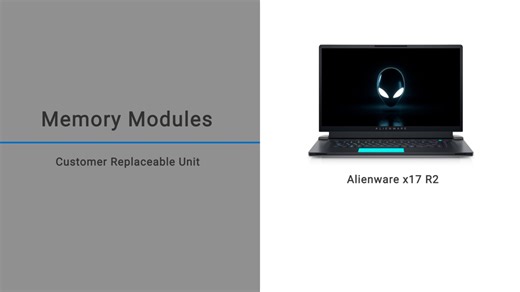 How to replace the memory modules on the Alienware x17 R2