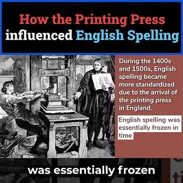 How the printing press influenced English spelling