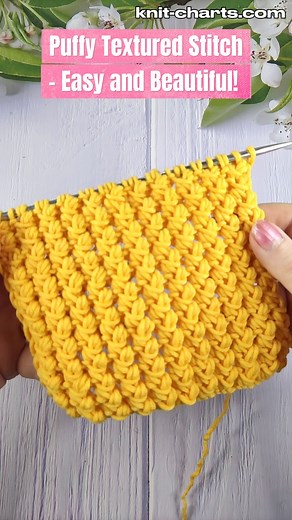 21K views · 98 reactions | Puffy Textured Stitch – Easy and Beautiful! #knittingpattern #texturedknitting #puffystitch #knitstitchpattern #knittingtutorial | Free Knitting Patterns | Facebook