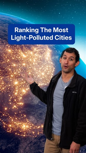 Stargazing celestial events like the auroras might be hard for those who live in light-polluted cities like these. | The Weather Channel