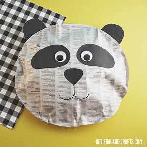 DIY Newspaper Panda Craft for Kids (Free Template) • In the Bag Kids' Crafts