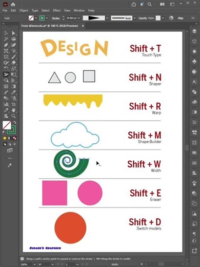 Keyboard Shortcuts, Tips & Tricks You Must Know👈👈✅🤔🤔 #adobeillustrator #graphicdesign