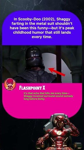 In Scooby-Doo (2002), Shaggy farting in the metal suit shouldn't have been this funny-but it's