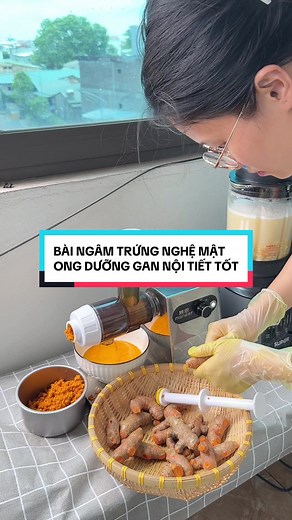 Cách Ngâm Trứng Nghệ Mật Ong Dưỡng Gan Tốt