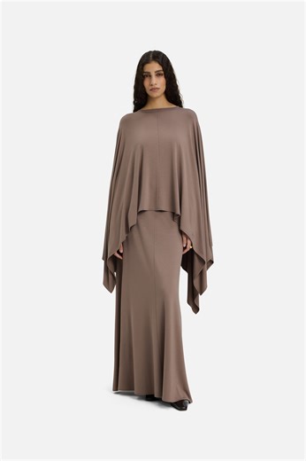 Fluid Cape | Taupe Rose