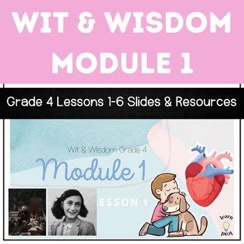 Wit & Wisdom Grade 4 Module 1 Lessons 1-6: EDITABLE Lesson Slides & Resources