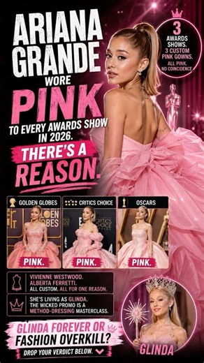 Why Ariana Grande refuses to stop wearing pink #arianagrande #glinda #shorts