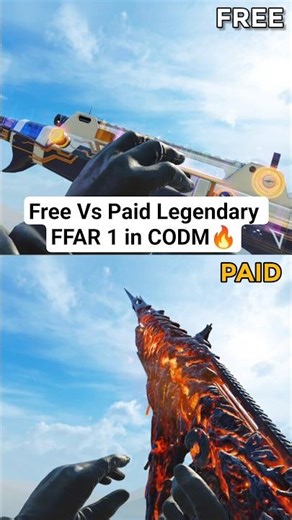 Free Vs Paid Legendary FFAR 1 in CODM 🔥 #shorts #codm #codmobile