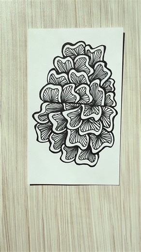 Shell Zentangle Pattern Tutorial #zentangletutorial #arttutorial #zentangle #satisfying #satisfyingvideo